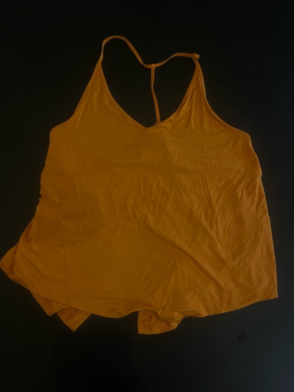 lululemon athletica InStill Open/Tie Back Yoga Top Autumn Orange Women's Sz 8